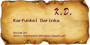 Karfunkel Darinka névjegykártya